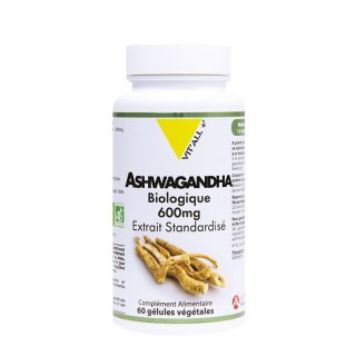 Vitall+ Ashwagandha Bio 600mg - 60 gélules végétales