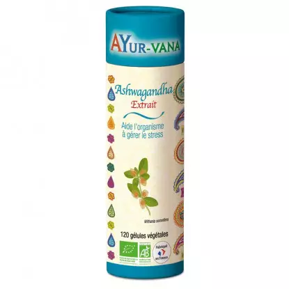 Ayur-Vana Ashwagandha Bio extrait - 120 gélules