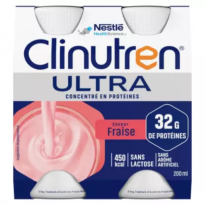 Nestlé Health Science Clinutren Ultra saveur fraise - 4 X 200ml