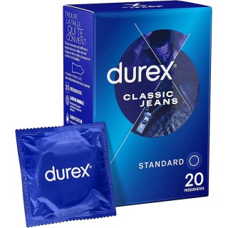 Durex Préservatifs Classic Jeans - 20 préservatifs