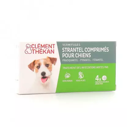 Clément Thékan Strantel Vermifuge chien - 4 comprimés