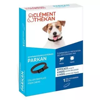 Clément Thékan Collier anti-puces et anti-tiques chien - 1 collier gris 50cm