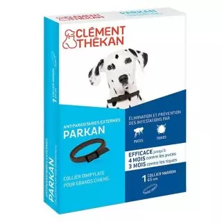 Clément Thékan Collier anti-puces et anti-tiques chien - 1 collier gris 70cm