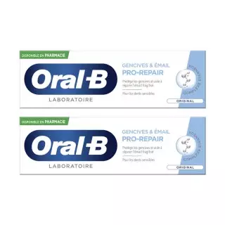 Oral B Pro-Repair Original Dentifrice gencives et émail - Lot de 2 x 75ml