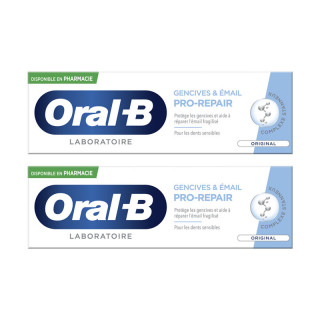 Oral B Pro-Repair Original Dentifrice gencives et émail - Lot de 2 x 75ml