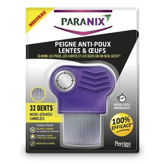 Paranix Peigne métallique anti poux, lentes et œufs