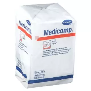 Hartmann Médicomp Compresses non-tissé 7,5 x 7,5cm - 100 compresses