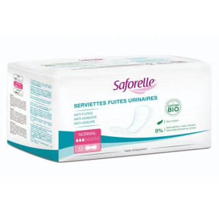 Saforelle Serviettes fuites urinaires Normal - 12 serviettes
