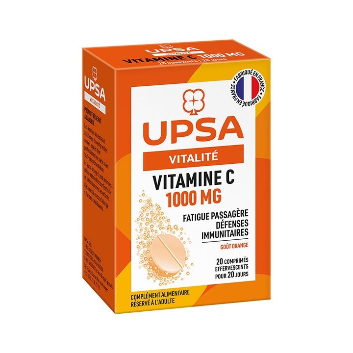 UPSA Vitamine C 1000mg - 20 comprimés effervescents