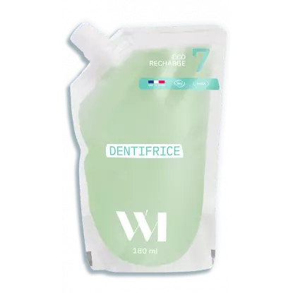 WhatMatters Dentifrice menthe adulte et enfant + 7 ans - Recharge 180ml