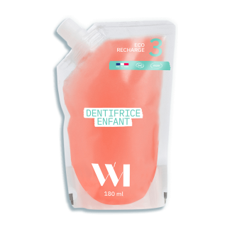 WhatMatters Dentifrice enfant au fluor fruits rouges - Recharge 180ml