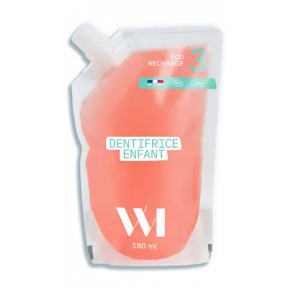 WhatMatters Dentifrice enfant au fluor fruits rouges - Recharge 180ml
