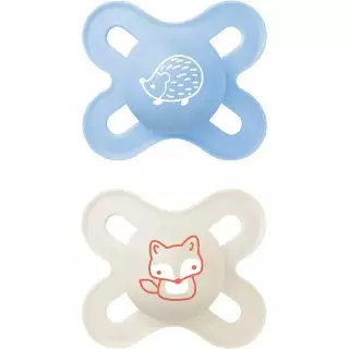 MAM Sucettes naissance en silicone 0-2m - Lot de 2 - Coloris aléatoire