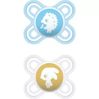 MAM Perfect Sucettes naissance en silicone 0-2m - Lot de 2 - Coloris aléatoire