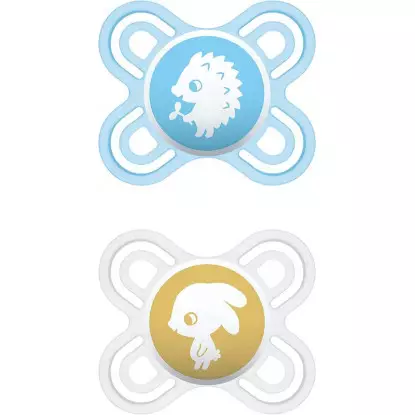 MAM Perfect Sucettes naissance en silicone 0-2m - Lot de 2 - Coloris aléatoire