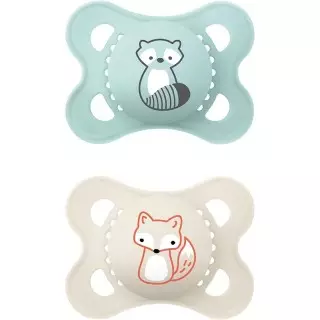 MAM Original Sucettes anatomiques en silicone 2-6 mois - Lot de 2 - Coloris aléatoire