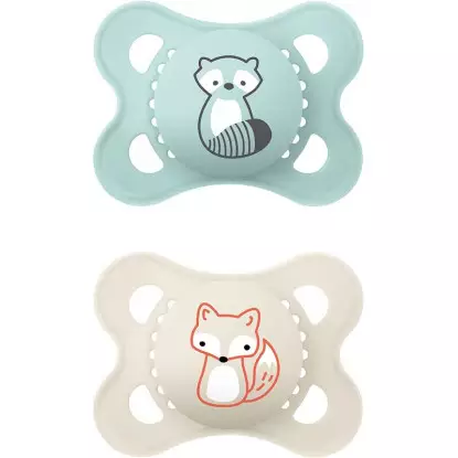 MAM Original Sucettes anatomiques en silicone 2-6 mois - Lot de 2 - Coloris aléatoire