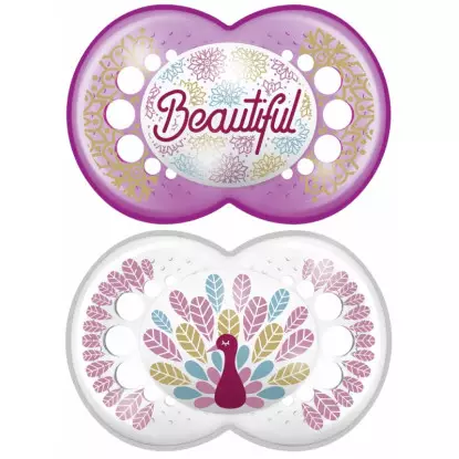 MAM Original Classique Sucettes en silicone 18m+ - Lot de 2 - Coloris aléatoire