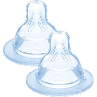 MAM Tétines anatomiques 0+ mois débit 1 lent - Lot de 2