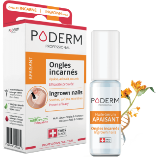 Huile-sérum apaisant ongles & contours Poderm - Ongles incarnés - 8ml