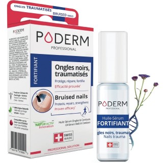 Huile-sérum fortifiante ongles & contours Poderm - Ongles noirs - 8ml