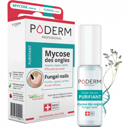 Huile-sérum purifiant ongles & contours Poderm - Mycose de l'ongle - 8ml