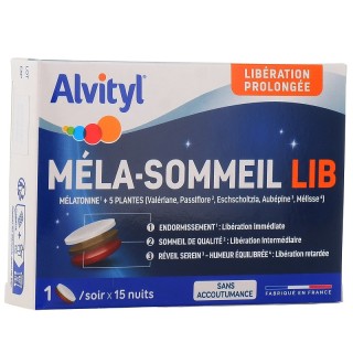 Méla-Sommeil LIB Alvityl - Sommeil de qualité - 15 comprimés