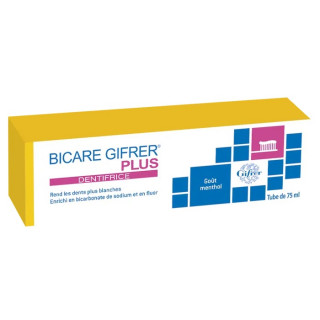 Dentifrice bicarbonate Bicare Plus Gifrer - Action blanchissante - 75ml