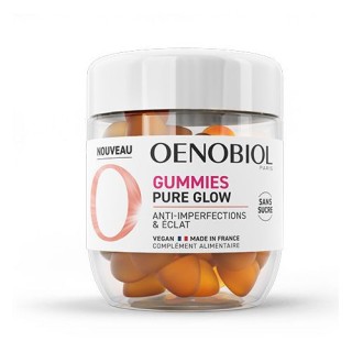 Gummies Pure Glow Oenobiol - Peau éclatante - 60 gummies