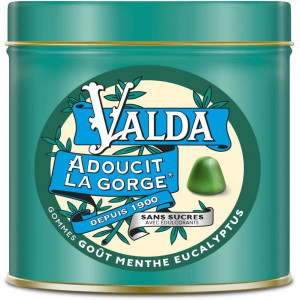 Valda Pastilles Menthe Eucalyptus Sans sucre 140g