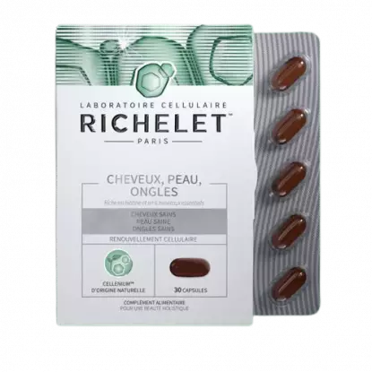 Cheveux, peau et ongles de Richelet - Complément beauté - 90 capsules