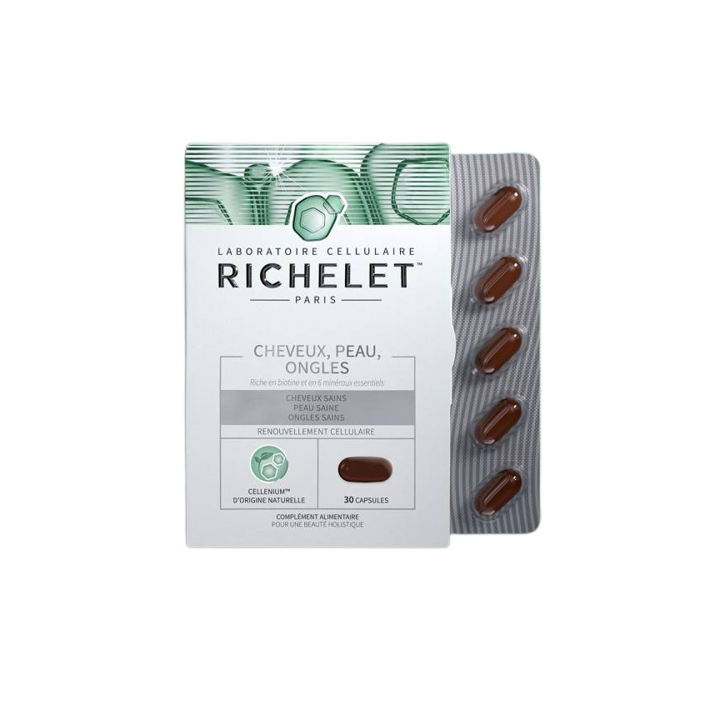 Cheveux, peau et ongles de Richelet - Complément beauté - 90 capsules