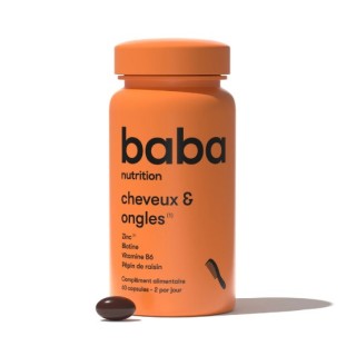 Cheveux & Ongles de Baba Nutrition - Fortifie les cheveux - 60 gélules