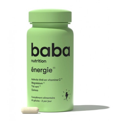 Énergie de Baba Nutrition - Fatigue physique et mentale - 60 gélules