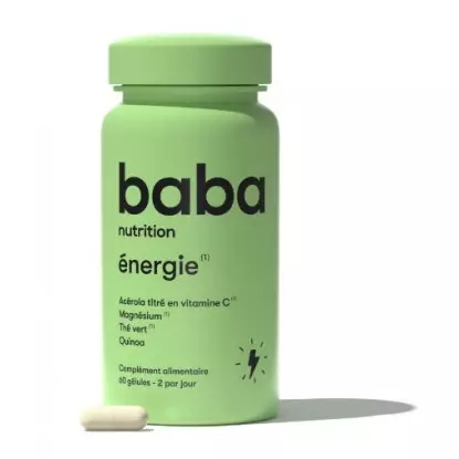 Énergie de Baba Nutrition - Fatigue physique et mentale - 60 gélules