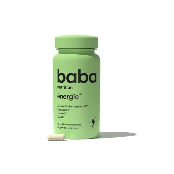 Énergie de Baba Nutrition - Fatigue physique et mentale - 60 gélules