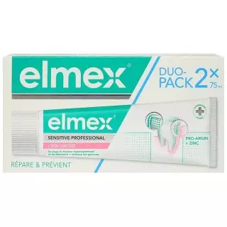 Dentifrice Sensitive Professional + Soin gencives Elmex - 2 x 75ml