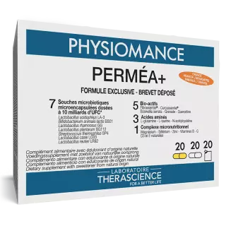 Perméa+ avec microbiote Physiomance Therascience - 20 sachets + 20 gélules + 20 gélules