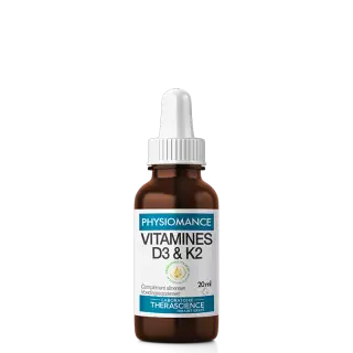 Vitamines D3 & K2 Physiomance Therascience - Immunitaire - Flacon de 20 ml