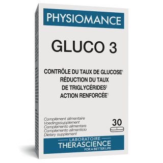 Gluco 3 Physiomance Therascience - Glycémie normale - 30 comprimés