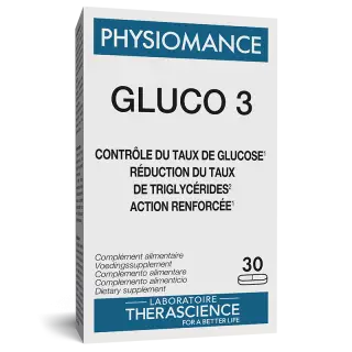 Gluco 3 Physiomance Therascience - Glycémie normale - 30 comprimés