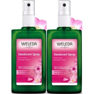 Déodorant spray à la rose Weleda - Rose et Ylang-ylang - 2 x 100ml