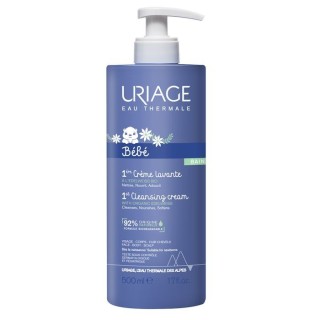 1ère Crème lavante Bébé Uriage - Visage, corps, cuir chevelu - 500ml