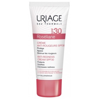 Crème anti-rougeurs SPF30 Roséliane Uriage - Peaux sensibles à rougeurs - 40ml