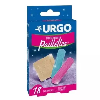 Pansements paillettes Urgo - Plaies superficielles - 18 pansements