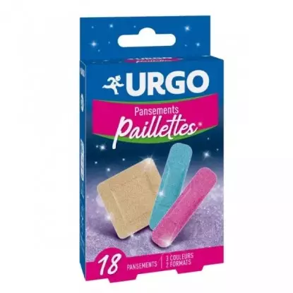 Pansements paillettes Urgo - Plaies superficielles - 18 pansements