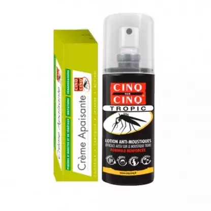 Duo Crème apaisante 3 en 1 40g + Tropic Lotion anti-moustiques 75ml Cinq sur Cinq
