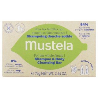Shampoing douche solide Mustela - Toute la famille dès 3 ans - 75g