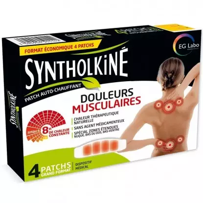 Patch chauffant douleurs musculaires bas du dos SyntholKiné - 4 patchs