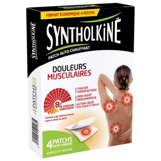 Patch chauffant douleurs musculaires dos/nuque/épaules SyntholKiné - 4 patchs